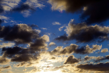 Image showing sunset on the sky  