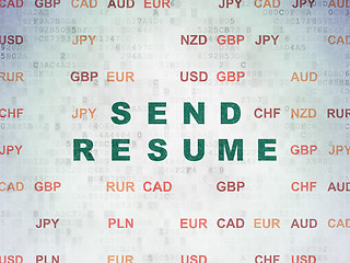 Image showing Finance concept: Send Resume on Digital Paper background