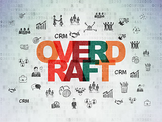 Image showing Business concept: Overdraft on Digital Paper background