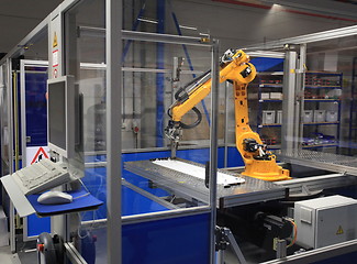 Image showing  Industrial robotic arm in a factory