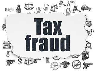 Image showing Law concept: Tax Fraud on Torn Paper background