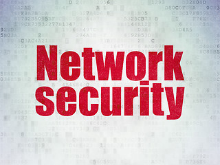 Image showing Protection concept: Network Security on Digital Paper background