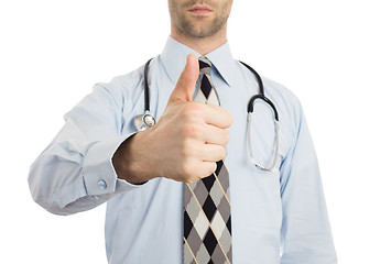 Image showing Male doctor showing thumbs up