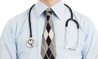 Image showing Doctor with stethoscope, isolated