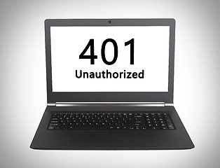 Image showing HTTP Status code - 401, Unauthorized