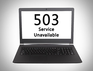 Image showing HTTP Status code - 503, Service Unavailable