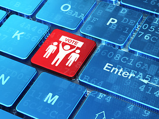 Image showing Political concept: Election Campaign on computer keyboard background