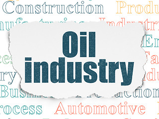 Image showing Industry concept: Oil Industry on Torn Paper background