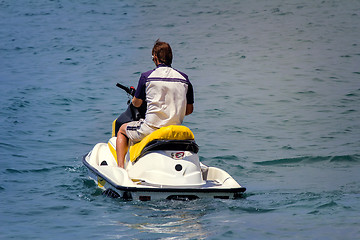 Image showing A cruise on a water scooter.