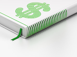 Image showing Money concept: closed book, Dollar on white background