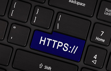Image showing Blue https button 