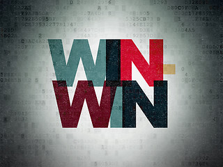 Image showing Business concept: Win-Win on Digital Paper background