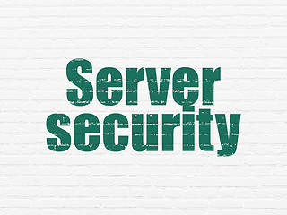 Image showing Protection concept: Server Security on wall background