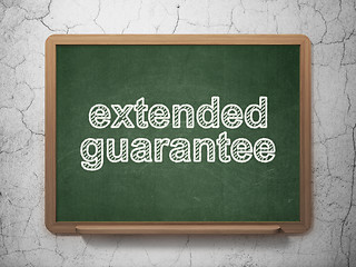 Image showing Insurance concept: Extended Guarantee on chalkboard background