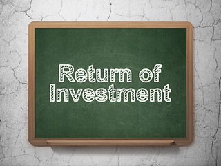 Image showing Finance concept: Return of Investment on chalkboard background