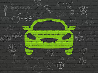 Image showing Tourism concept: Car on wall background