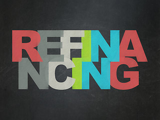 Image showing Finance concept: Refinancing on School Board background