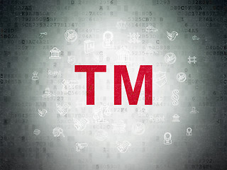Image showing Law concept: Trademark on Digital Paper background