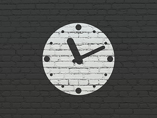 Image showing Timeline concept: Clock on wall background