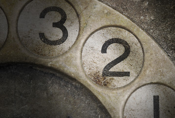 Image showing Close up of Vintage phone dial - 2