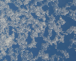 Image showing Hail on window glass