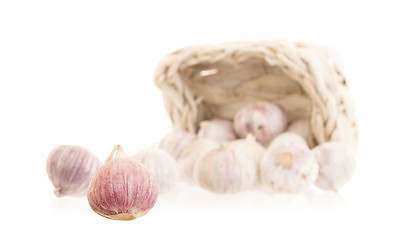 Image showing Raw garlic (small) isolated