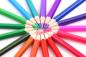 Image showing rainbow pencils