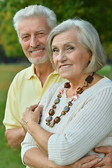 Image showing Mature couple in spring park