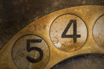 Image showing Close up of Vintage phone dial - 4