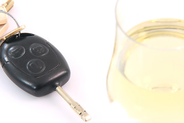 Image showing drink and drive keys focus