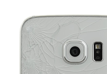 Image showing Broken glass of smartphone