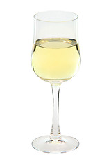 Image showing white wine with path