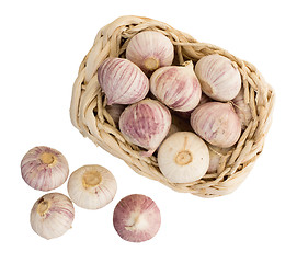 Image showing Raw garlic (small) isolated