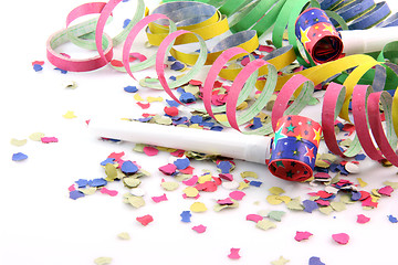 Image showing streamers confetti and blowers