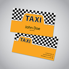 Image showing Taxi business card with cab symbol 