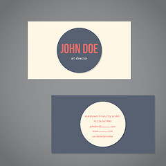 Image showing Simplistic flat business card