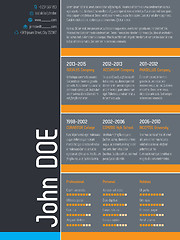 Image showing Modern resume cv template with simplistic elements