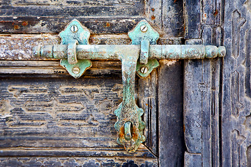 Image showing door abstract  spain  closed wood    lanzarote 