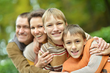 Image showing Happy family of four