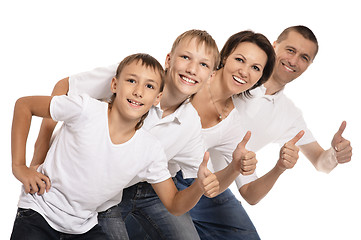 Image showing Happy family of four