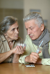Image showing Portrait of ill senior couple 