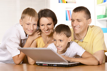 Image showing Happy family of four 