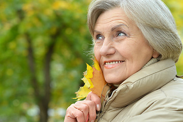 Image showing smiling senior woman