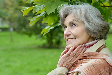 Image showing surprised senior woman
