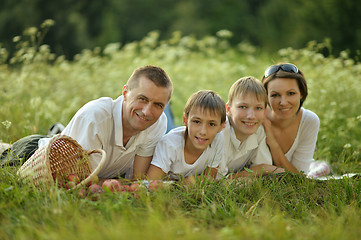 Image showing Family having picnic 