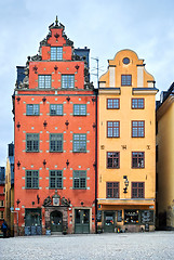 Image showing Two houses on the square.