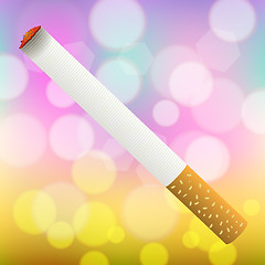 Image showing Single Cigarette  Isolated