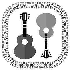 Image showing  Guitars Silhouettes Isolated 