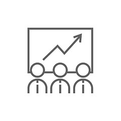 Image showing Business growth line icon.