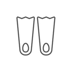 Image showing Flippers line icon.